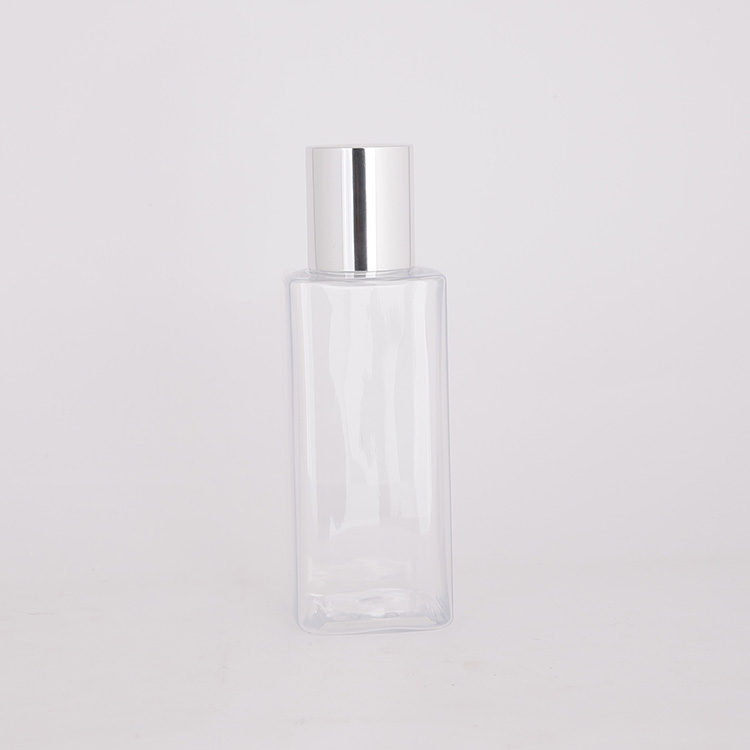 50ml PET plastic bottle with Bright silver lid