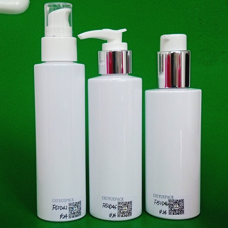 150ml cylinder bottle PET bottle wholesales with pump clear cylinder container with lid