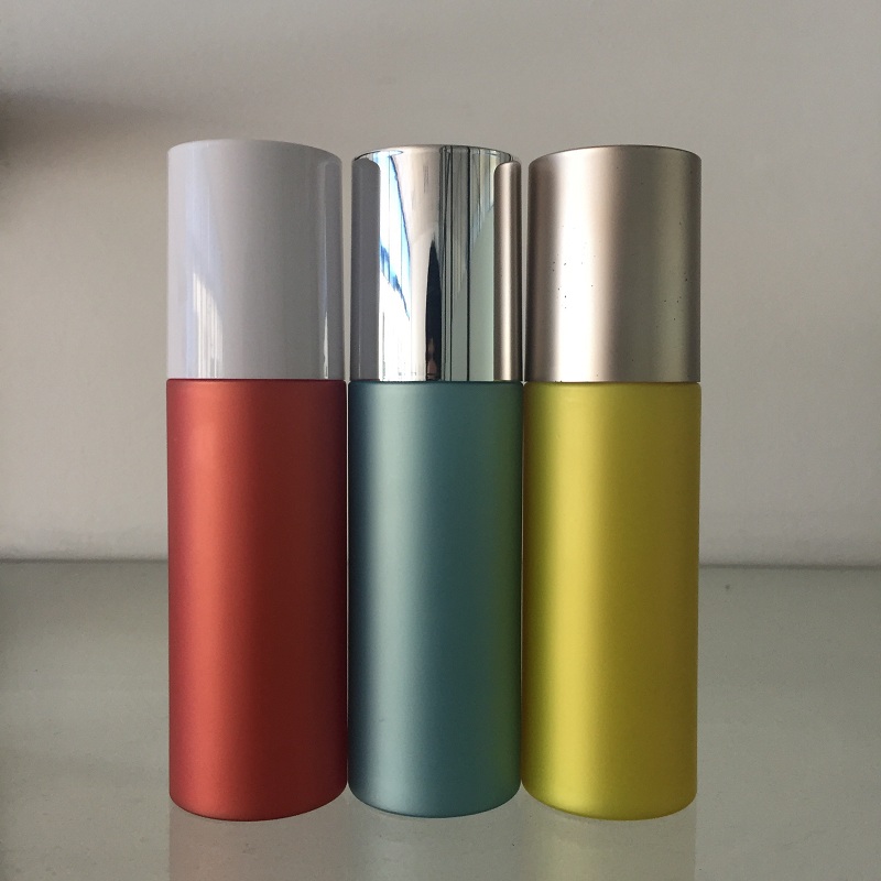 150ml pantone color cylinder pet bottle with custonm print with pump lids plastic container cylinder