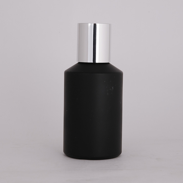 50ml frosted black screw cap bottle