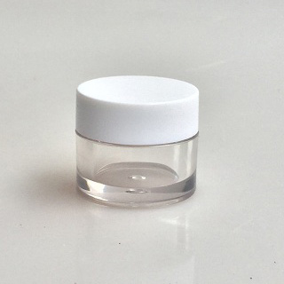 20ml clear petg lotion jar with white cap