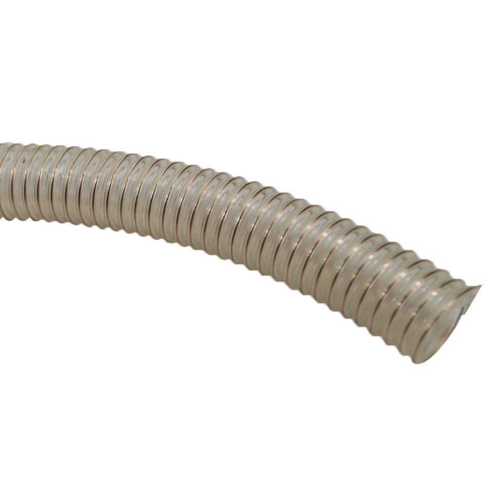 Bronze wire reinforced PU ducting 0.6 mm TPU flexible duct hose