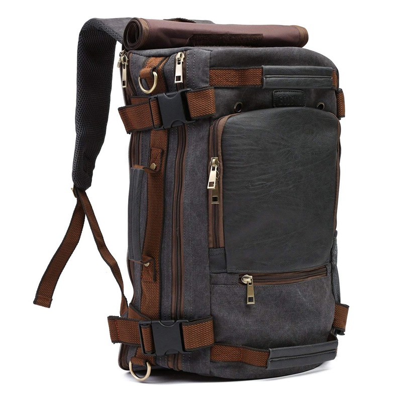 Unisex Casual Canvas Hiking Backpack Travel Duffel Bag