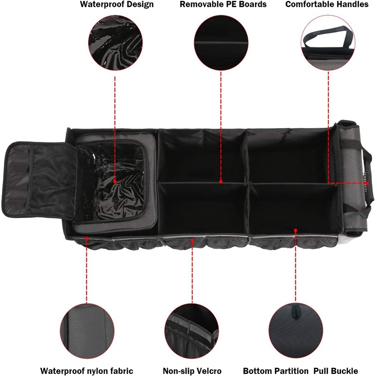 3 Compartments Car Trunk Organizer