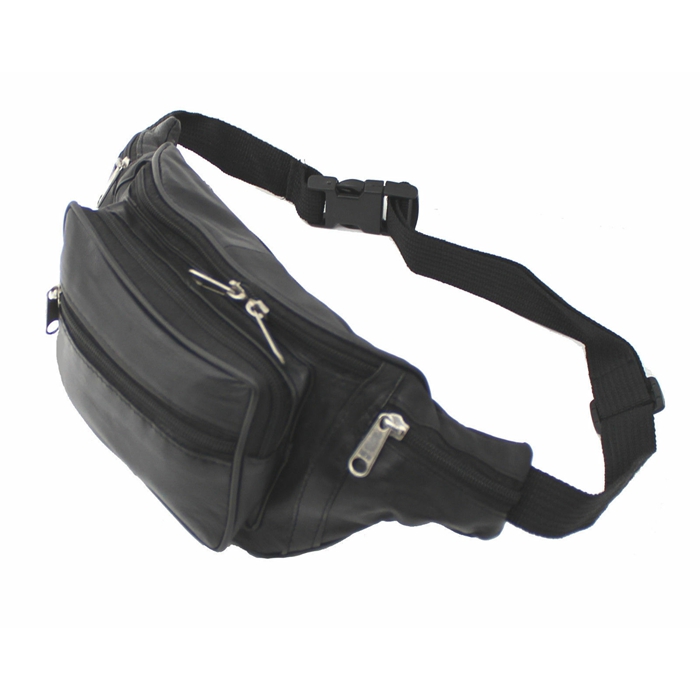Leather Zipped Secure Waist/ Bum Bag