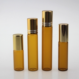 Amber 10ml Glass Roll On Bottle Cosmetic For Sale