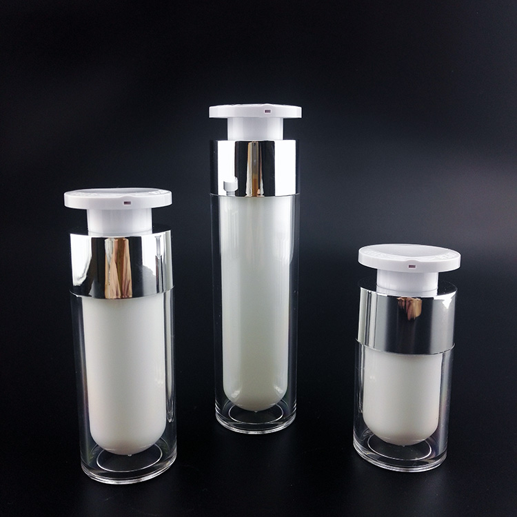 Empty Acrylic Cosmetic Pump Bottle with Airless Dispenser