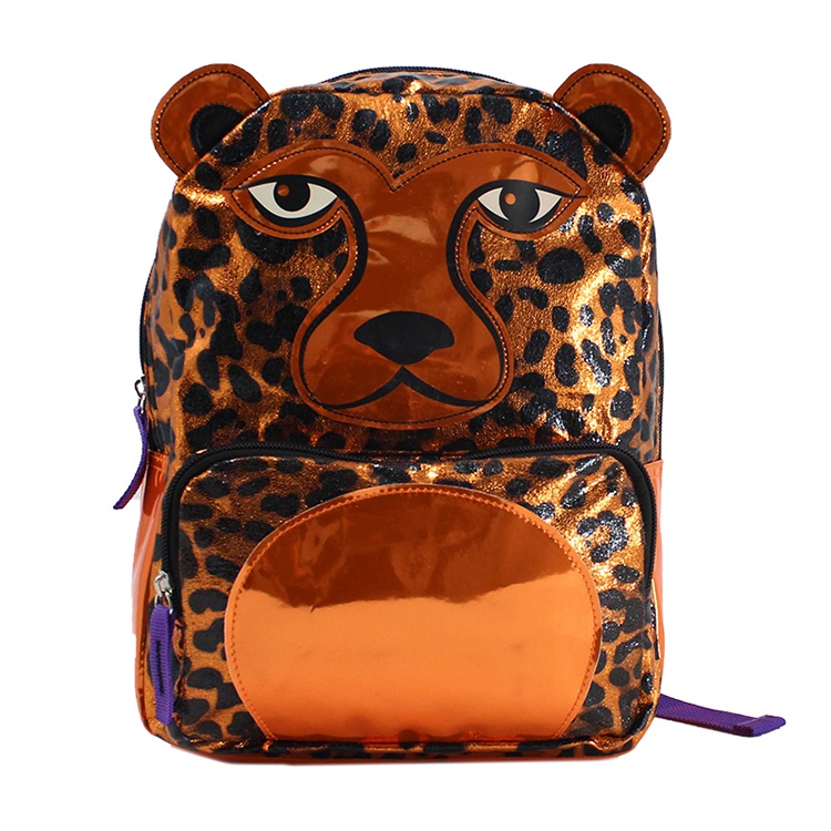 Soft Small Animal Shape Leopard Boys Kids School Backpack