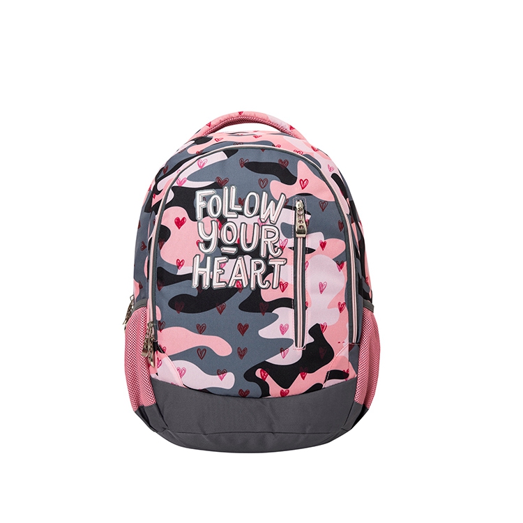 Large Capacity Pink  Camouflage Polyester School Backpack Soft Back Backpack School