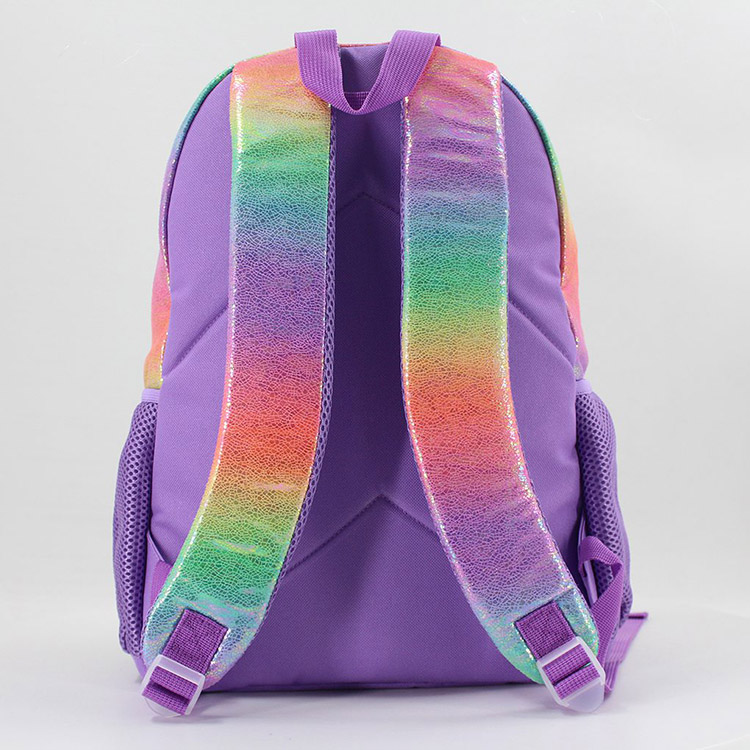 PVC Leather Sequin Colorful Gradient Backpack