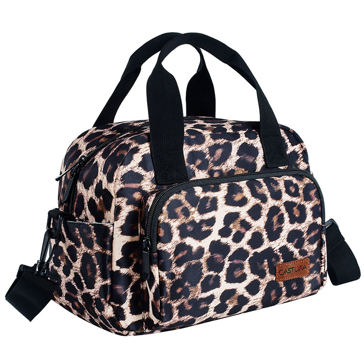 Fashion Leopard Printing Large Capacity Lunch Bag Insulated Lunch Bag Adults