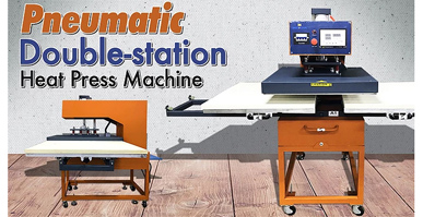 Pneumatic Double Station Heat Press Machine 7090cm