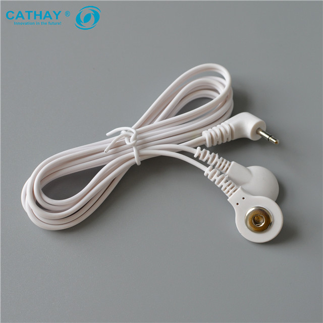 3.5 mm Plug 2 in 1 TENS Unit Electrode Lead Wires/ Cable Snap 3.5/4.0 mm For Electric Machine