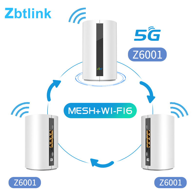 1800Mbps Wifi 6 Mesh 5G Dual Band 2.4G 5.8G Gigabit Ports Ipq6000 Chipset Wifi Router