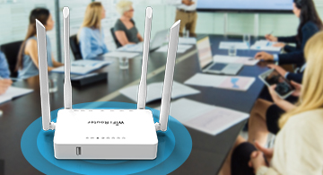 Bộ định tuyến không dây Wi-Fi 4 ăng-ten 2.4G tốc độ 300Mbps cho việc sử dụng văn phòng tại nhà