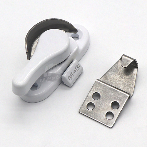 SS201 shackle sliding window zinc alloy crescent lock with switch