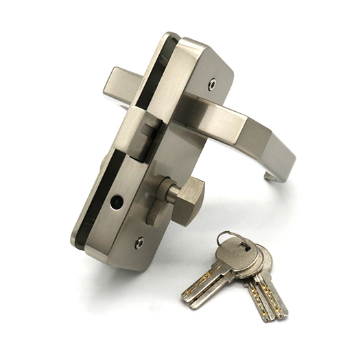 Wholesale toughened double 12mm glass door lock with handle