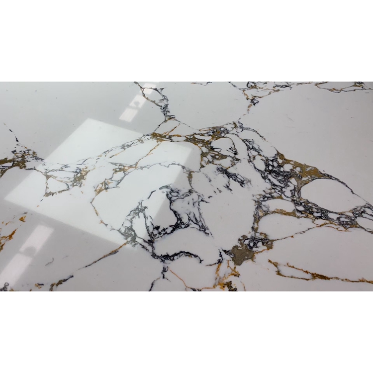 Commercial White Artificial Marble Countertops Slabs