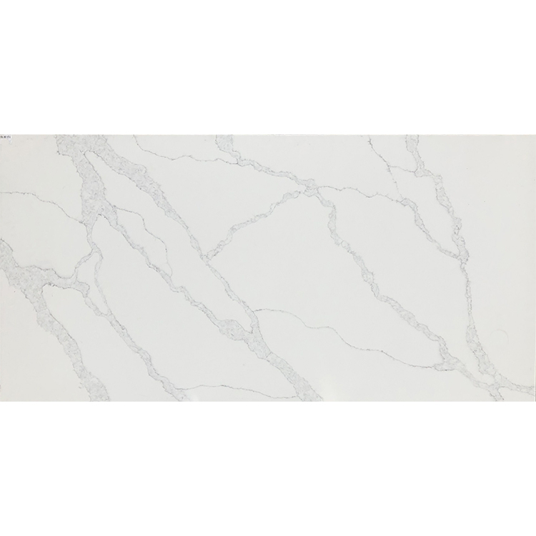 High Polished Calacatta White Marble Look Quartz ALQ2004