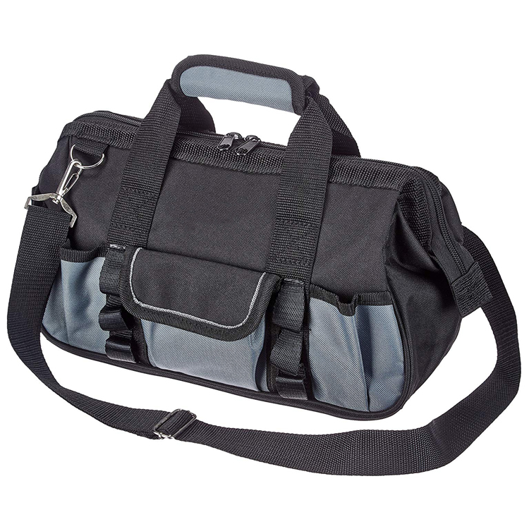 Pochette de sac à outils personnalisée pour électricien à large ouverture de 12 pouces