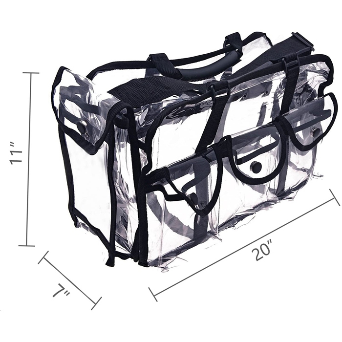 Clear Travel Makeup Bag With 6 External Pockets