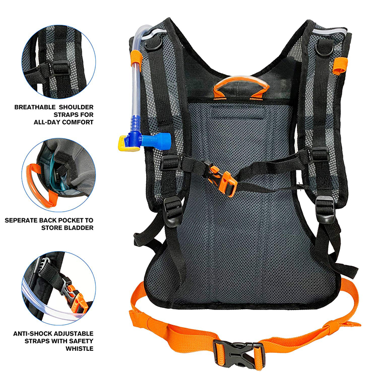 Waterproof Breathable Hydration Pack Backpack With Bladder