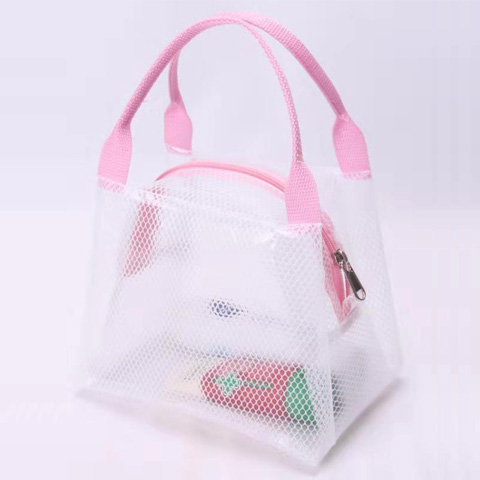 Loveliness Jelly Stripe Handbags Bags Transparent Cartoon Auton Or Customized Casual Tote Daily, Beach Pvc Printing For Women