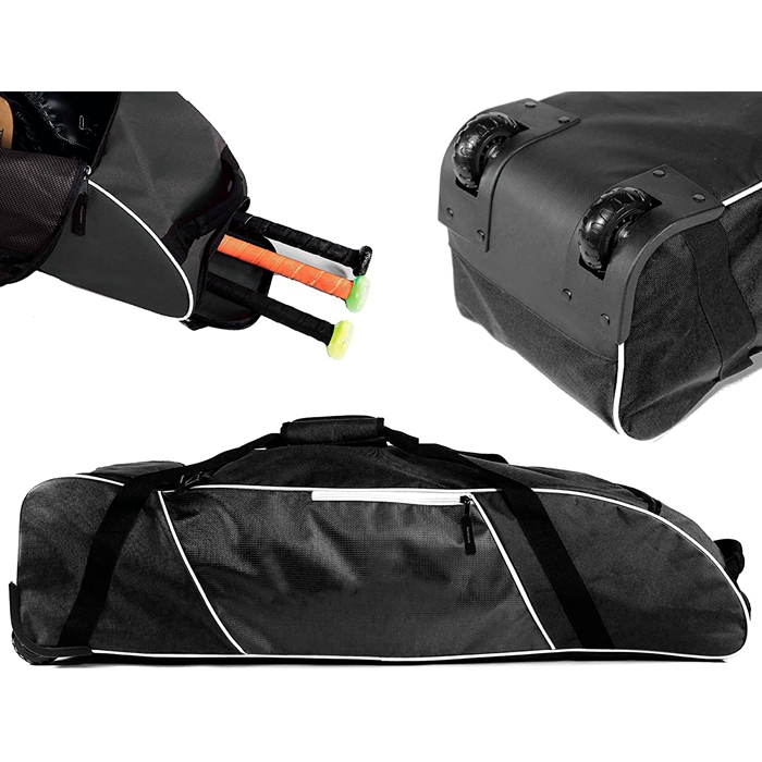 Rolling Equipment Baseball Bat Bag Travel