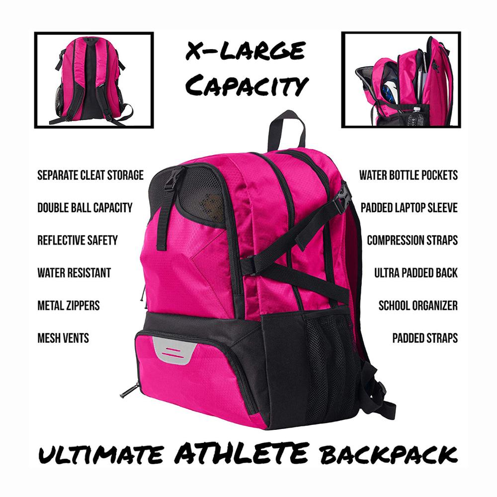 Wholesale Ball Compartment Sport Soccer Basketball Sport Backpack Waterproof Polyester Unisex Zipper & Hasp Soft Handle