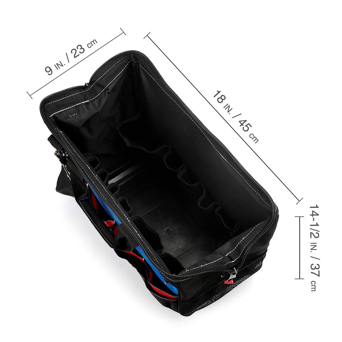 18 Inch Wide Mouth Tradesman Tool Organizer Tool Bag