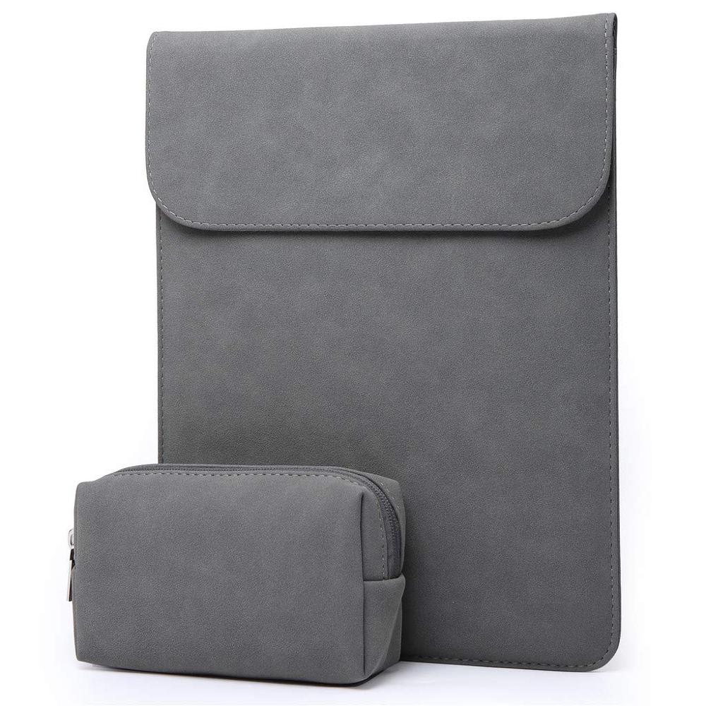 Custom Leather Laptop Sleeve Cover Bag With Carrying Pouch Pu