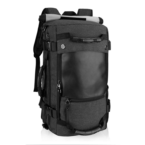 Canvas Travel Rucksack Backpack Polyester Unisex Computer Interlayer Custom OEM Outdoor 20L 40L 60L Handle Solid Zipper 5-7 Days