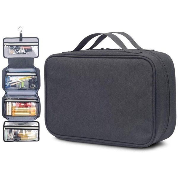 Custom Waterproof Portable Folding Makeup Cosmetic Wash Bags Hanging Travel Toiletries Bag