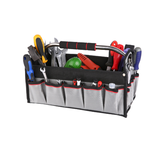 17 Inch Open Tool Tote With Rotating Handle
