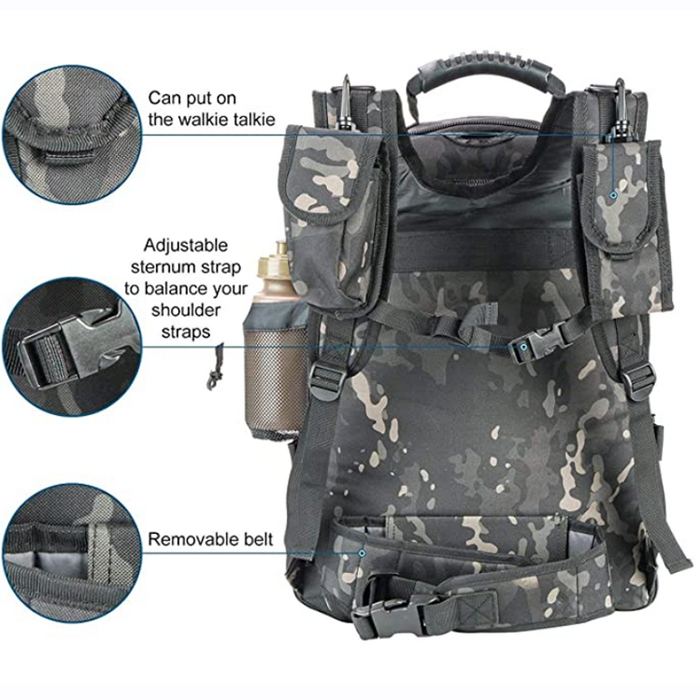 Large Capacity Tactical Backpack And Multi Compartments Military Backpack

