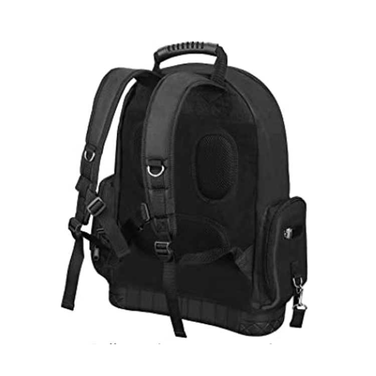 Large Capacity Electrician Tool Backpack With Reinforced Rubber Bottom
