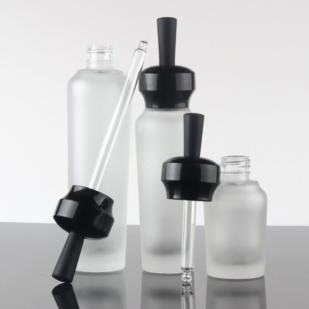 Wholesale Clear Frosted Dropper Serum Bottles