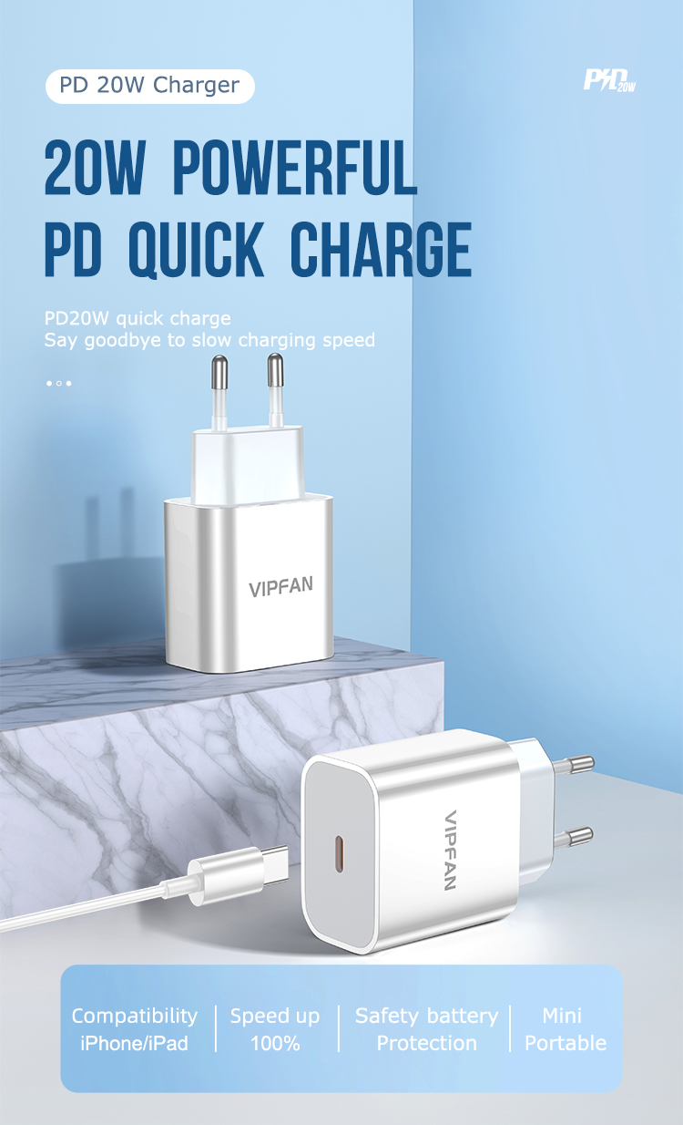 2021 OEM ODM factory selling Mini fast charger PD 20W phone charger fast charging
