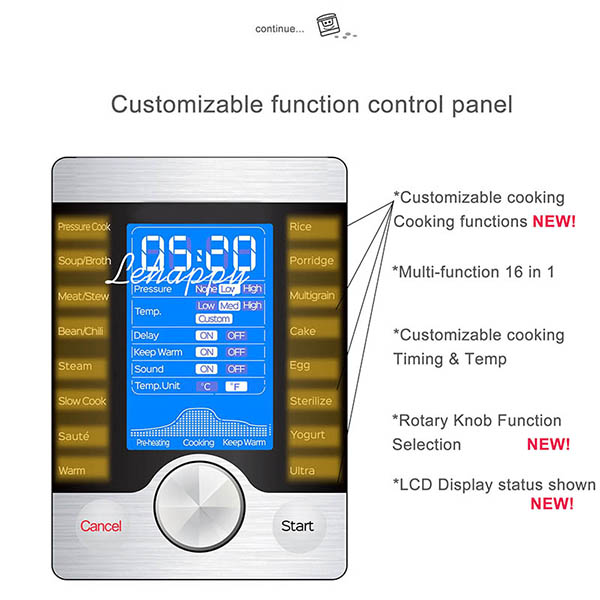 Pre-programmed smart Electric Pressure Cooker