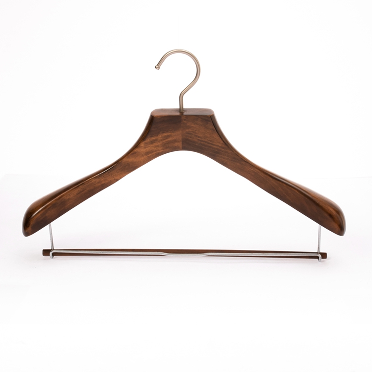 Wooden Hangers Premier Lux Wood Hangers With Locking Bar