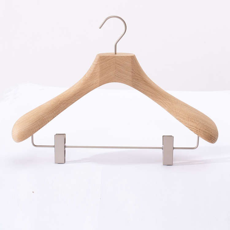 Premier Lux Smooth Wood Hangers For Jacket Pants Coat Dress
