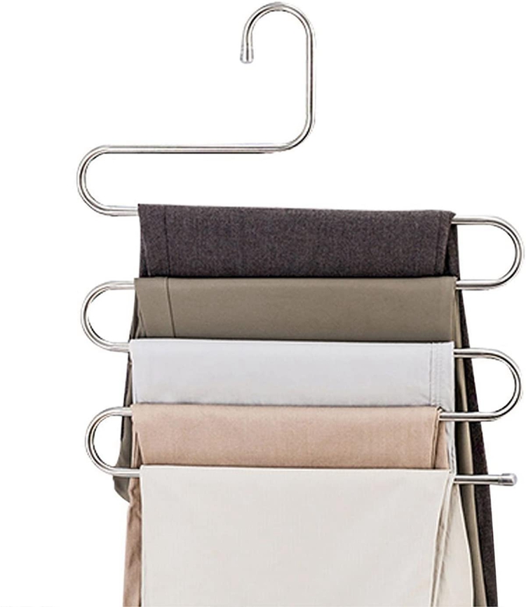 S Type Clothes Pants Hangers Space Saving Closet Storage Organizer For Pants Jeans Scarf Hanging