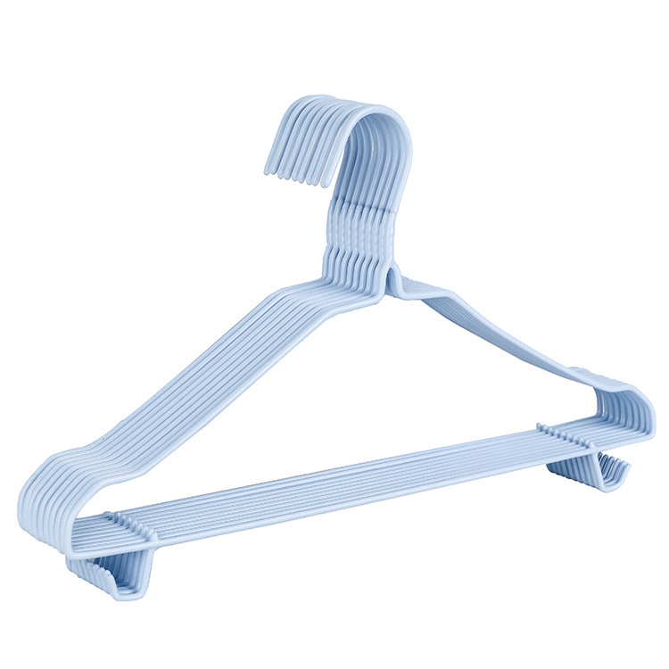 Stainless Steel Wire Hanger Non-Slip hangers Strong Metal PVC Coat Hanger Clothes