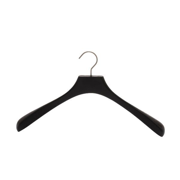Superior Natural Finish Heavy Duty Wooden Hanger Black Matte Suit Hangers Wide Shoulder Wood Hanger