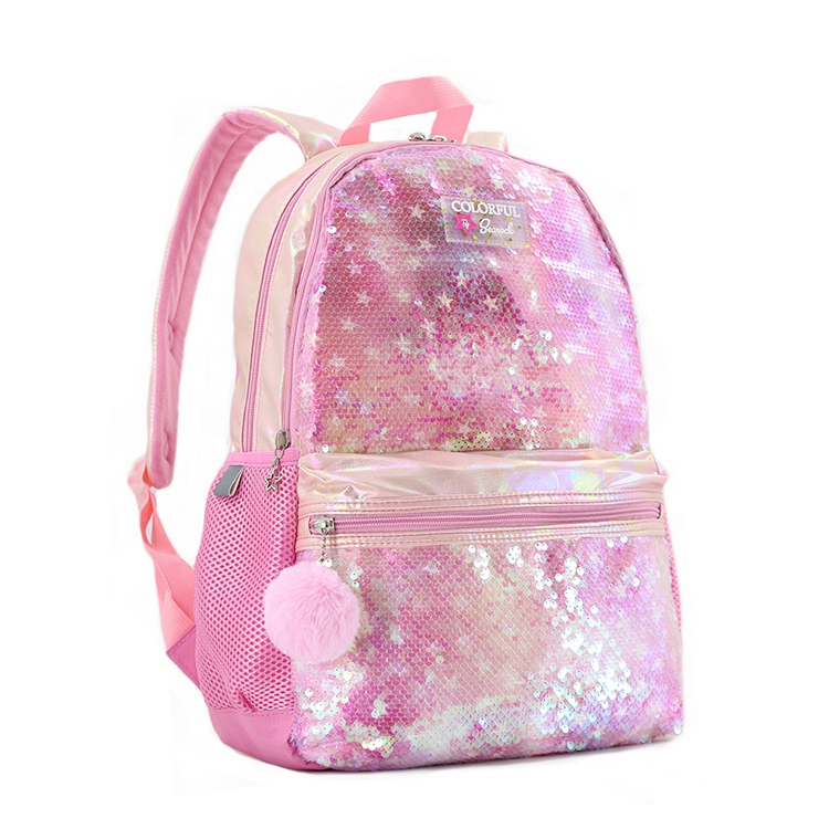 กระเป๋าเป้สะพายหลังเด็กกระเป๋าเป้สะพายหลังโรงเรียน Girly Pink Star สำหรับโรงเรียน