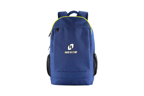 Large Capacity Double Compartment Boy Teenager Fashion Blue Triangle School Backpack