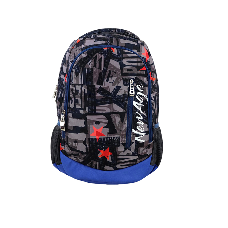 Large Capacity Stars And Letter Polyester Soft Back School Backpack For Boy