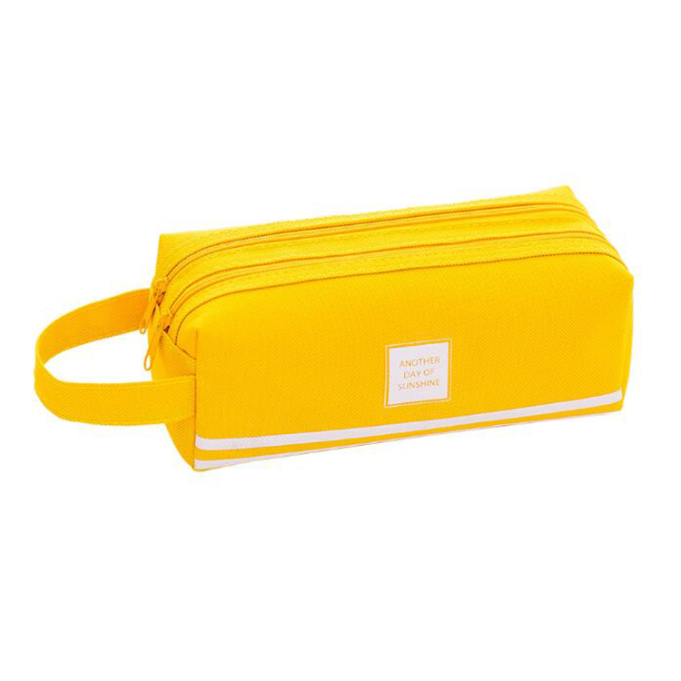 Large Capacity Pen Case Double Zippers Pen Bag Office Stationery Bag Pencil Case with Compartments