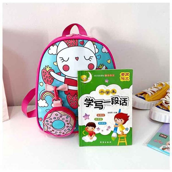 New Fashion Cute Lovely Cartoon Custom Logo Children Kids School Bags Backpack Bag