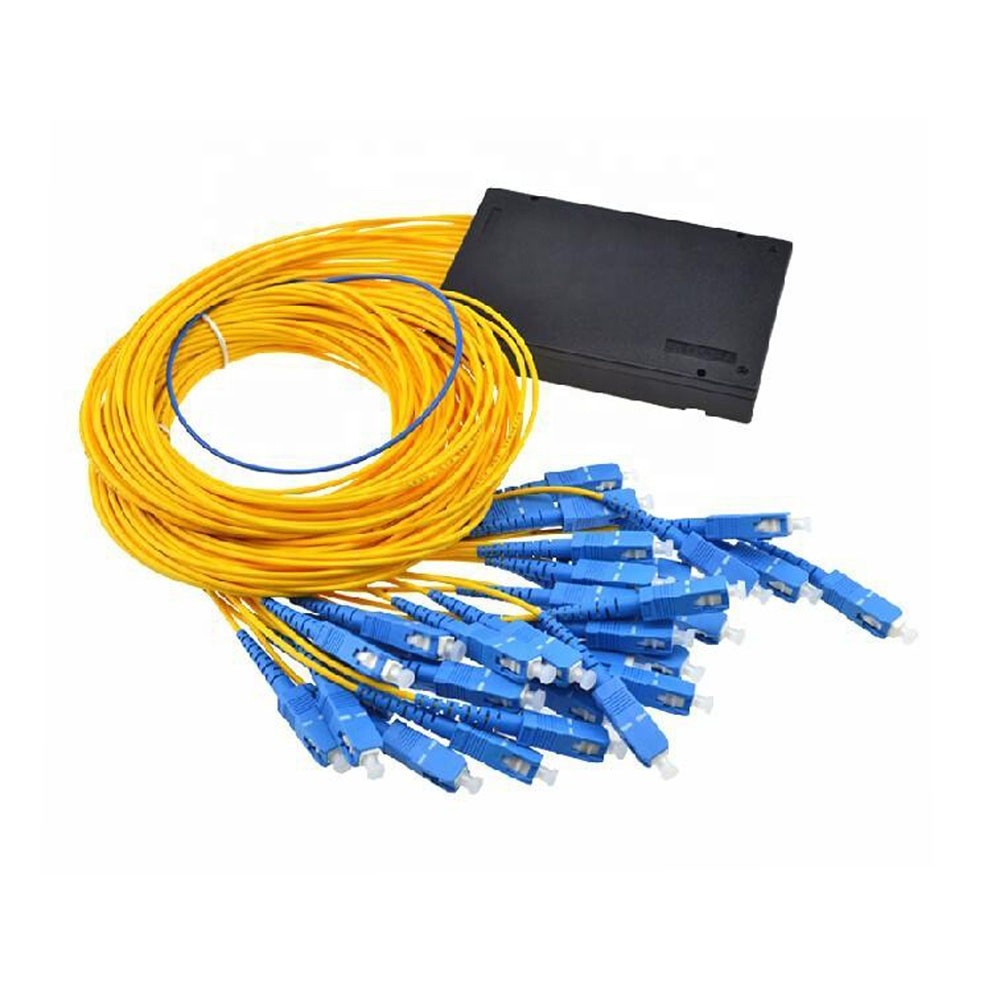 Fiber optic 1*2 1*4 1*8 1*16 1*32 ABS box type PLC Splitter with connector or without connector